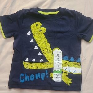 Jumping Beans Navy Blue Chomp Dinosaur Tee